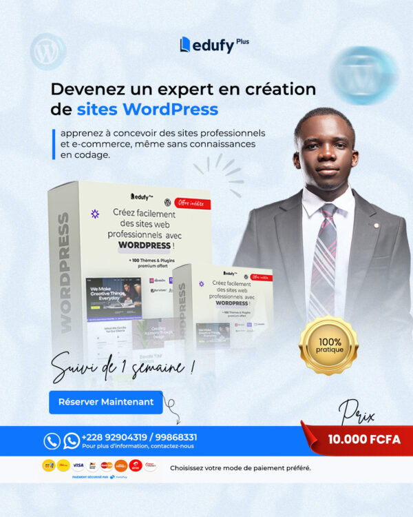 Formation Complète WordPress : Créez des Sites Web Professionnels - De Débutant à Expert